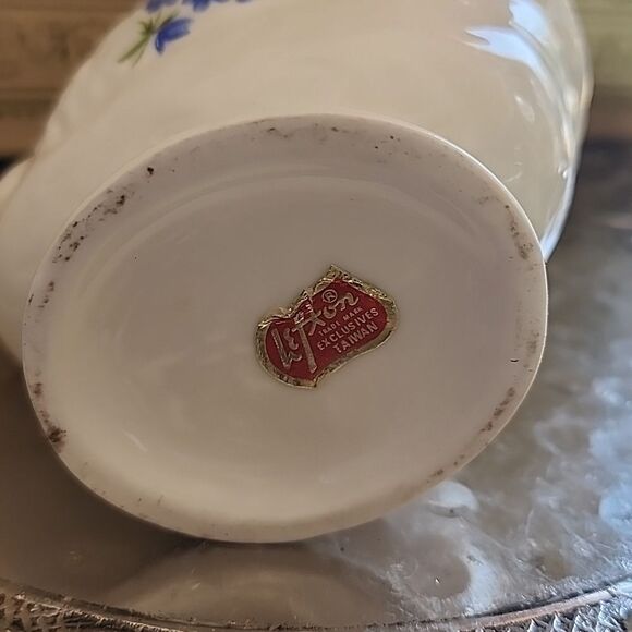 Vintage Floral Swan Figurine Trinket Dish Lefton Porcelain Coquette Bridal - Picture 14 of 14